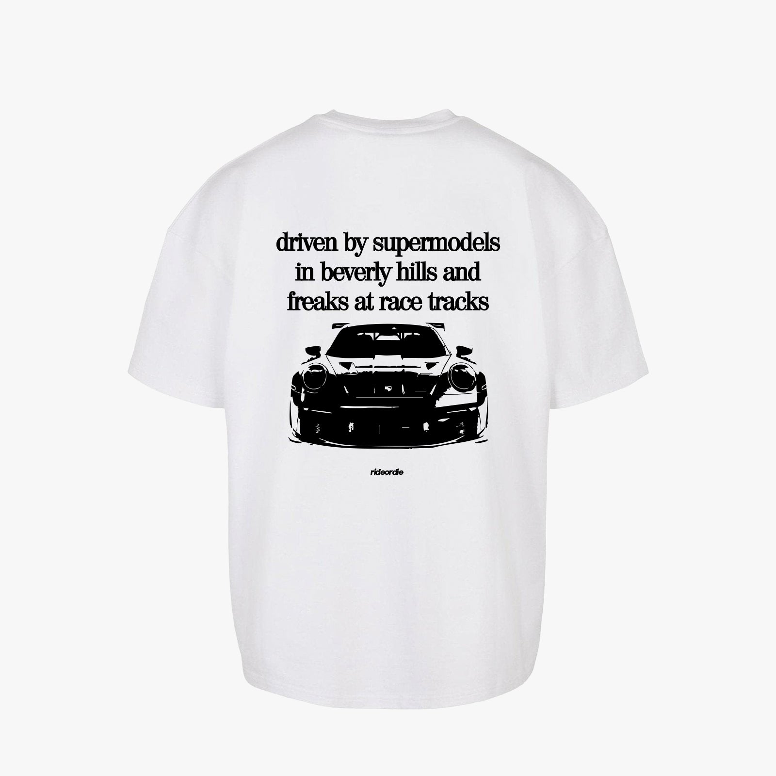 porsche tee white butter yellow