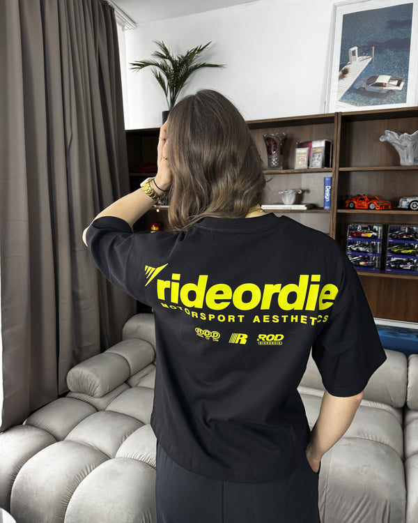 motorsport aesthetics tee black yellow