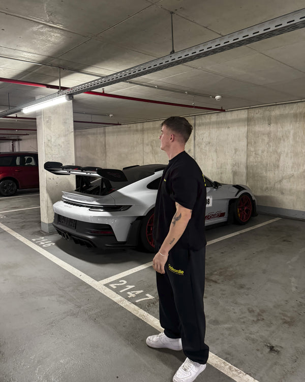 motorsport aesthetics tee black yellow