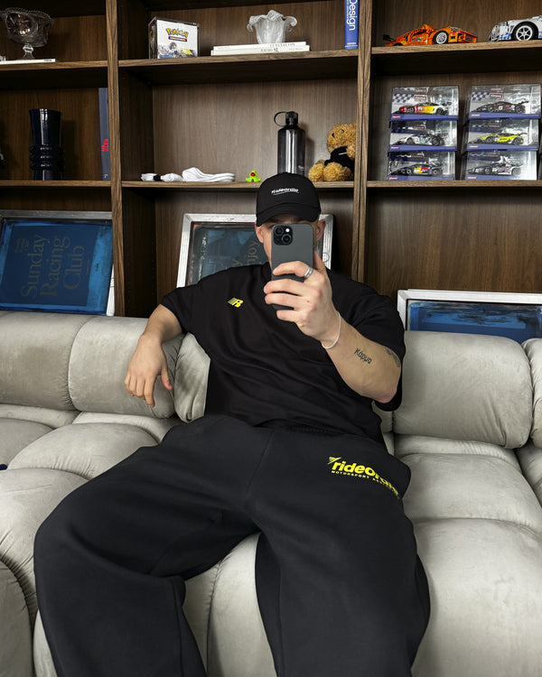 motorsport aesthetics tee black yellow