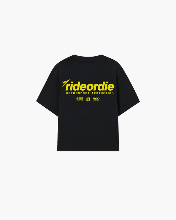 motorsport aesthetics tee black yellow