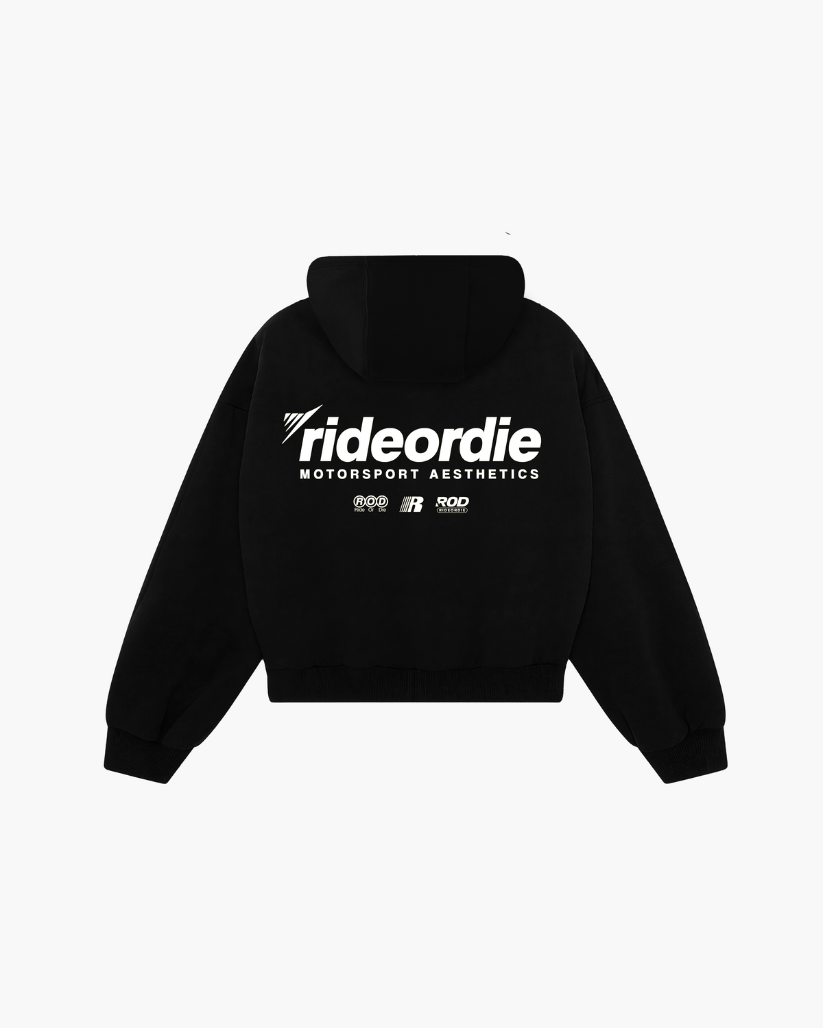 motorsport aesthetics zip hoodie white