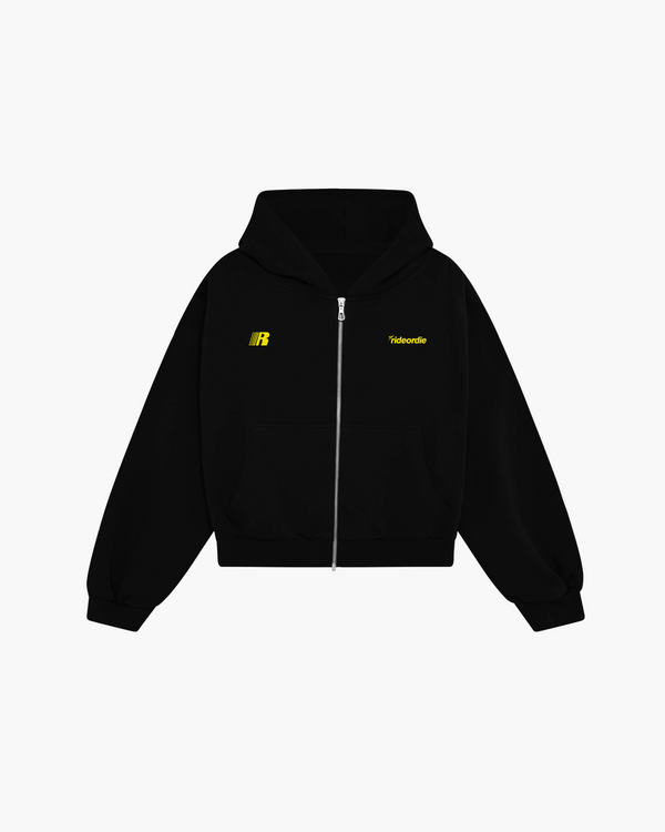 motorsport aesthetics zip hoodie yellow