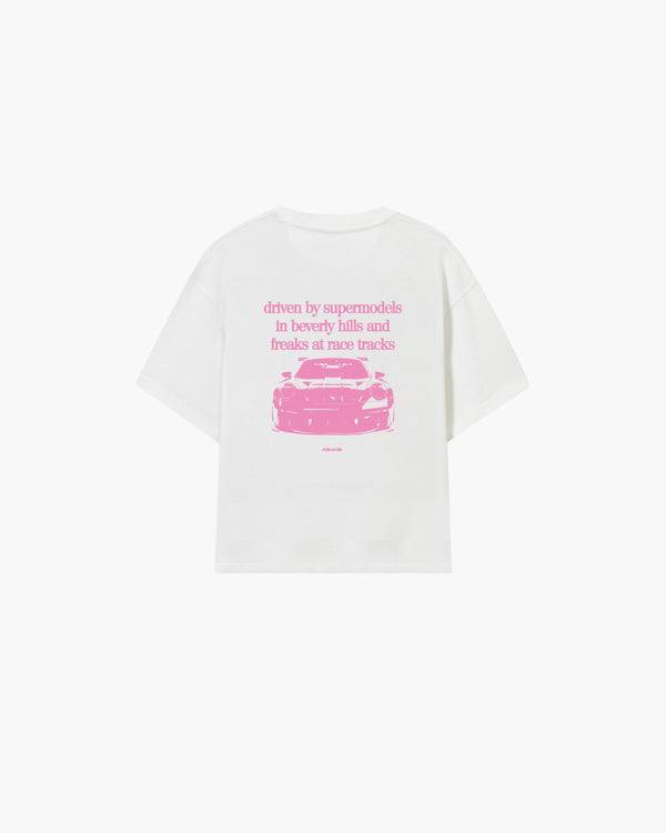 porsche tee white rosa