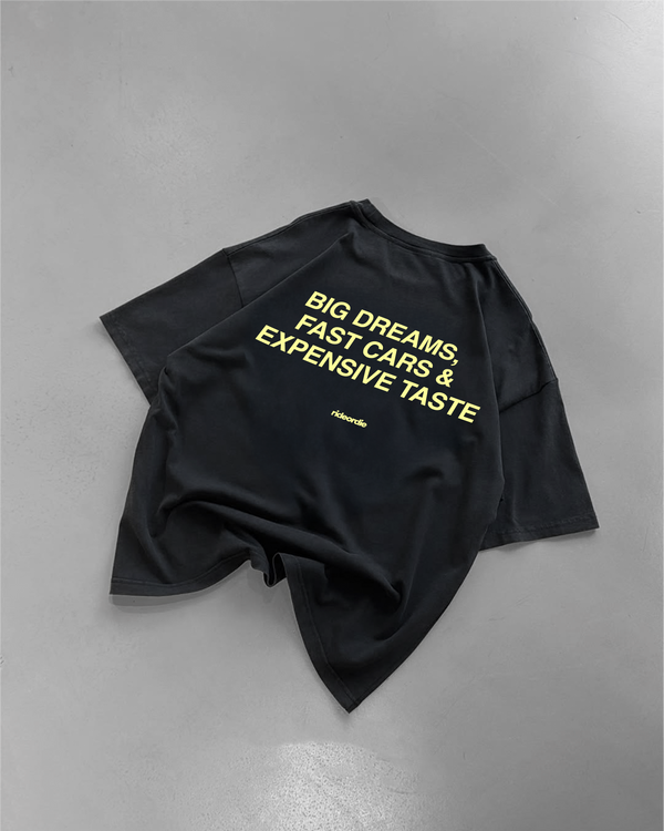 big dreams tee white green