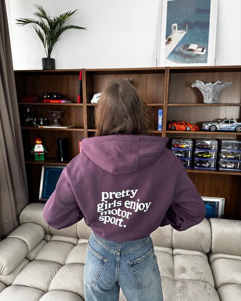 pretty girls enjoy motorsport zip hoodie black