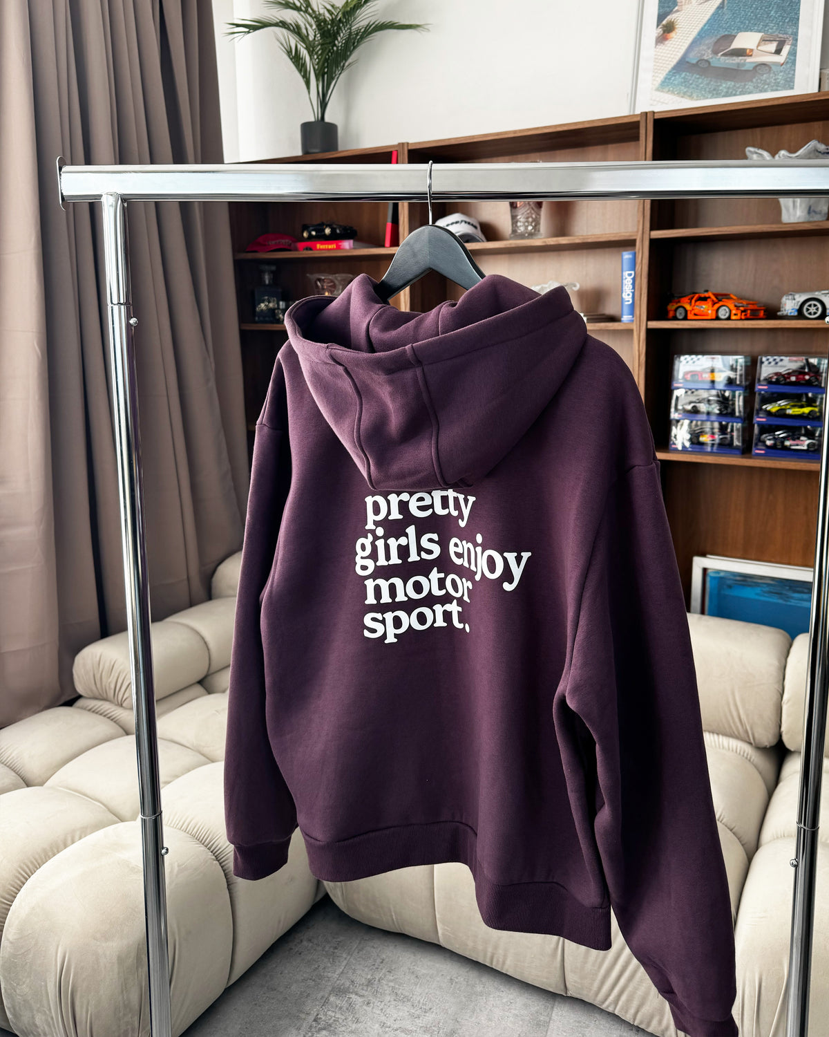 pretty girls enjoy motorsport zip hoodie black