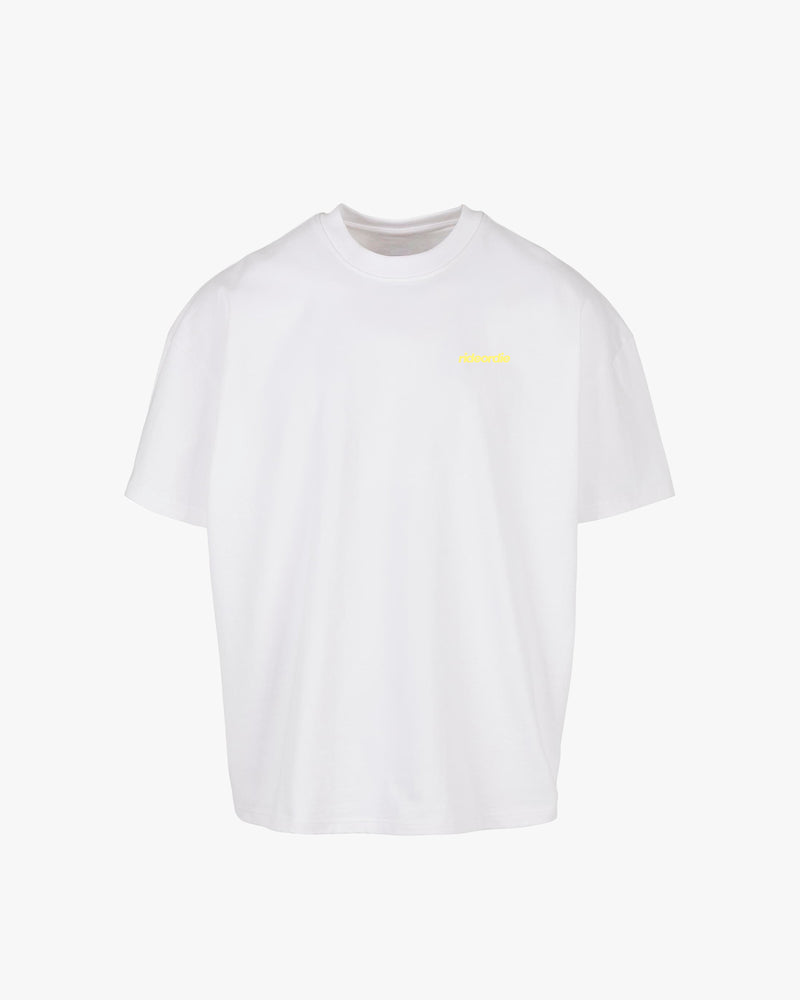 porsche tee white butter yellow