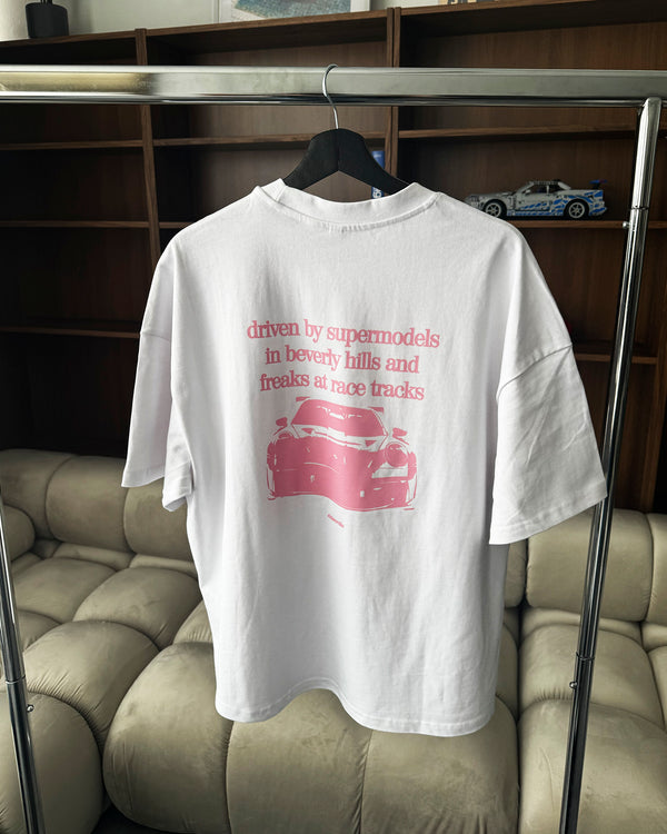 porsche tee white rosa