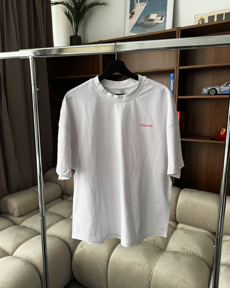 porsche tee white butter yellow