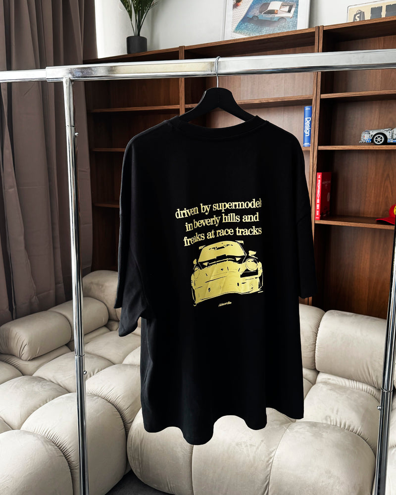 porsche tee white butter yellow