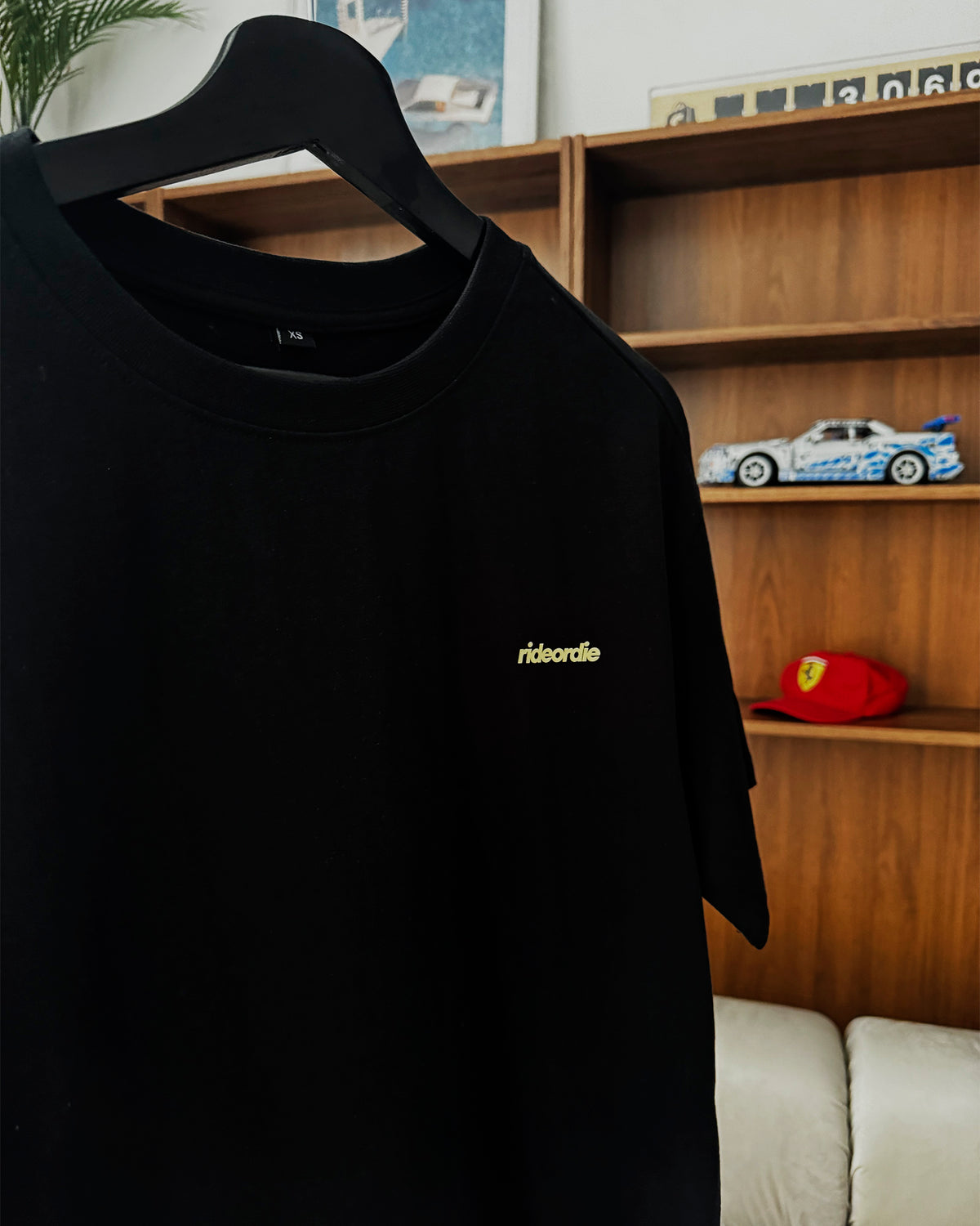 porsche tee black butter yellow