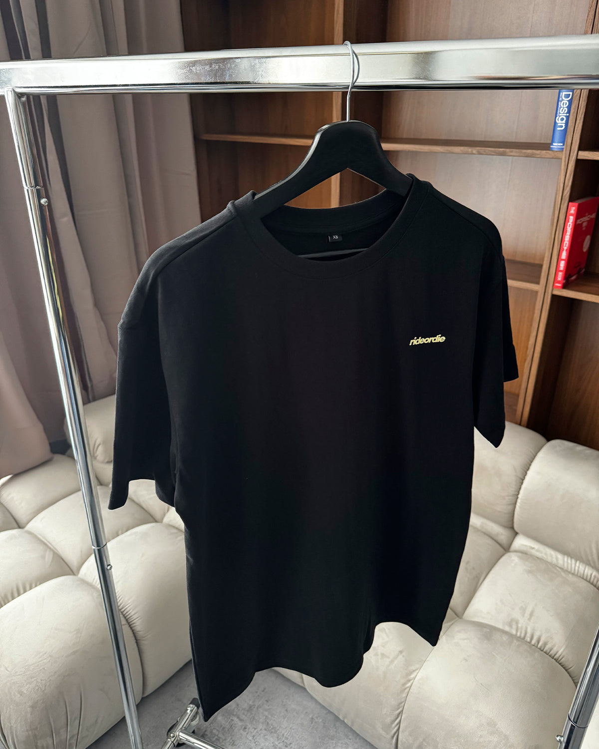 porsche tee white butter yellow