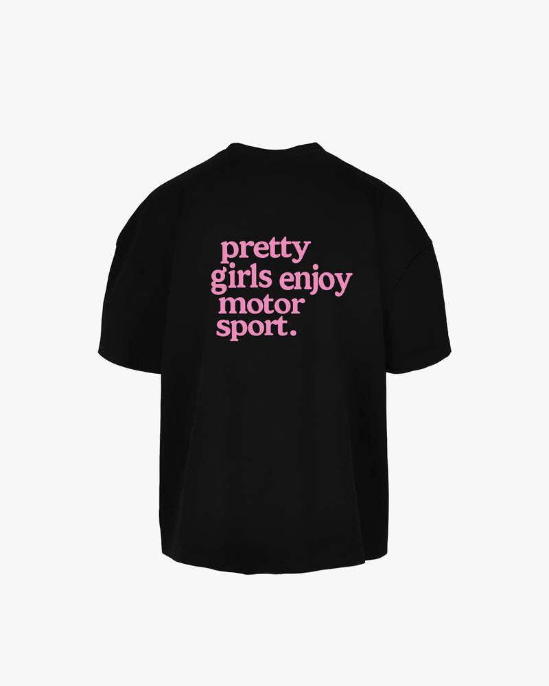 pretty girls enjoy motorsport tee black