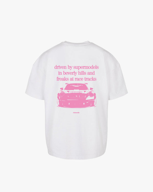 porsche tee white black