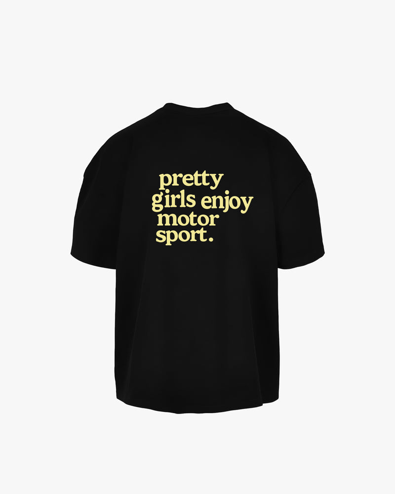 pretty girls enjoy motorsport tee black