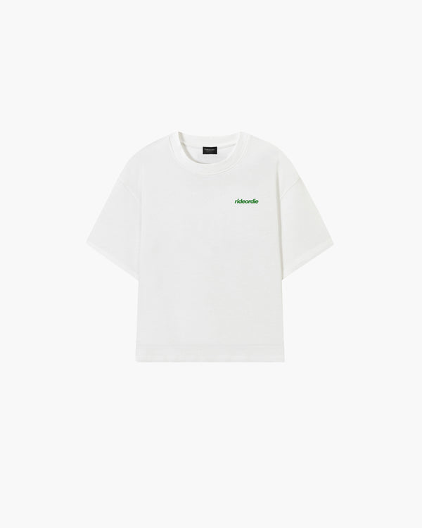 big dreams tee white green