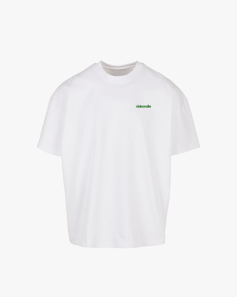 big dreams tee white green
