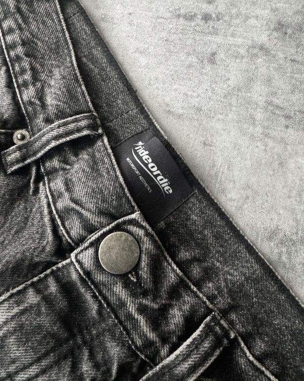 faded mid black jeans