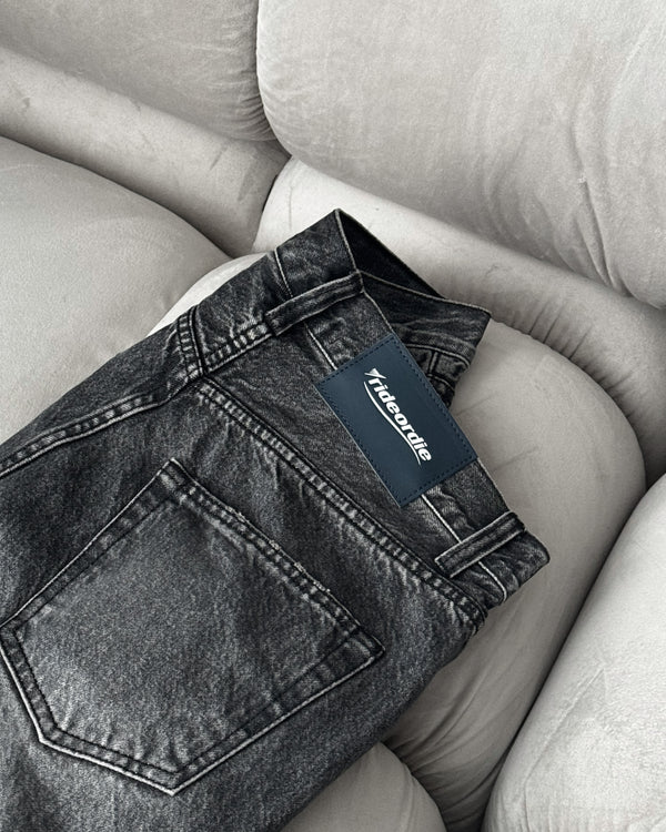 faded mid black jeans