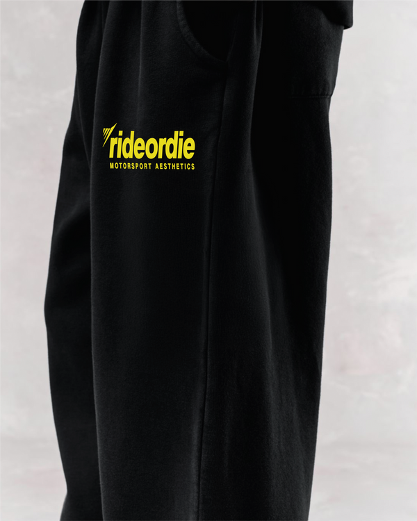 motorsport aesthetics jogger black yellow