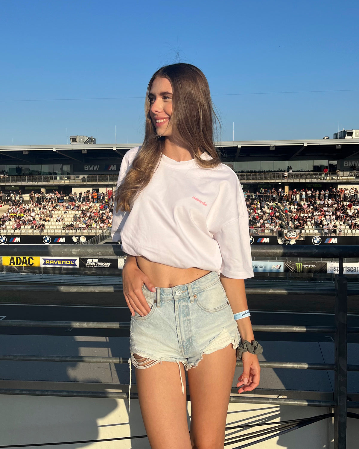 porsche tee white butter yellow