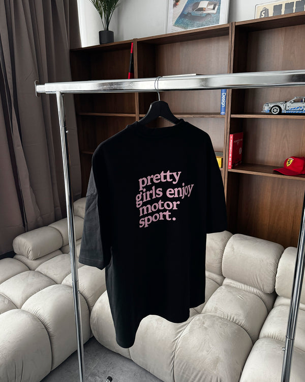 pretty girls enjoy motorsport oversized t-shirt