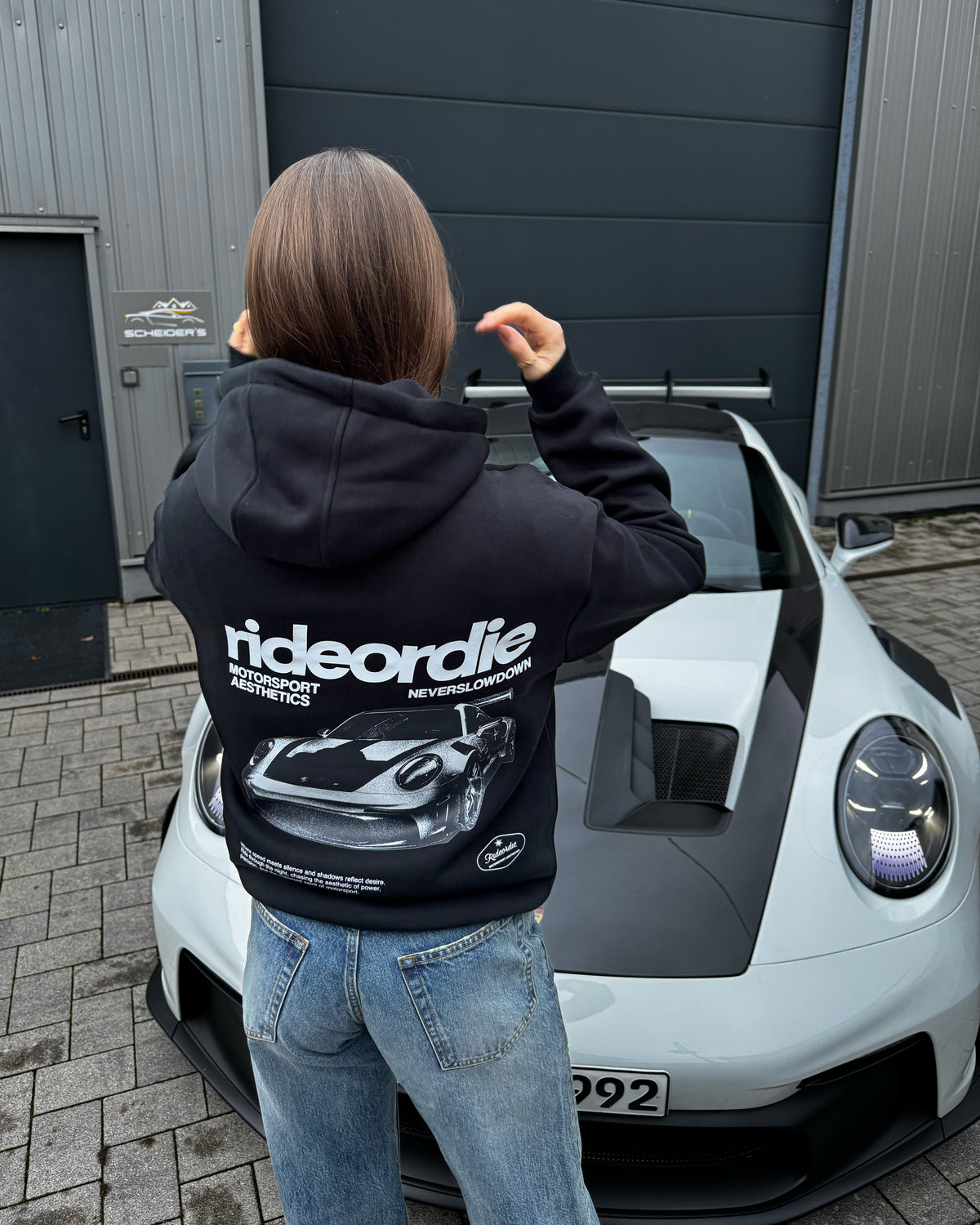 porsche hoodie black