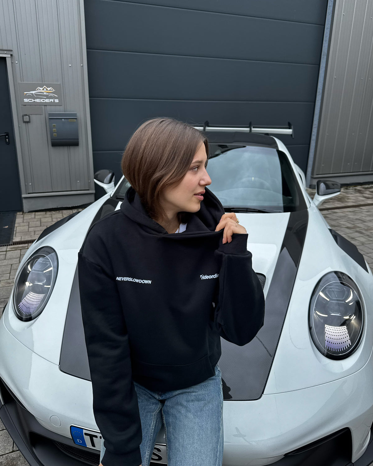 porsche hoodie black
