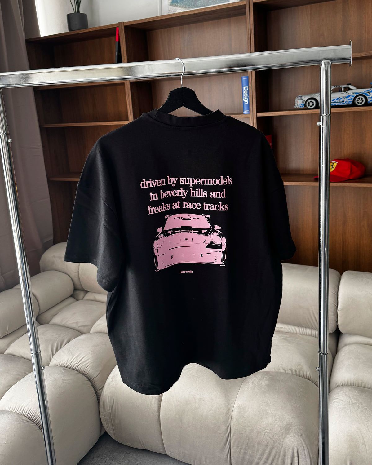 porsche tee white butter yellow