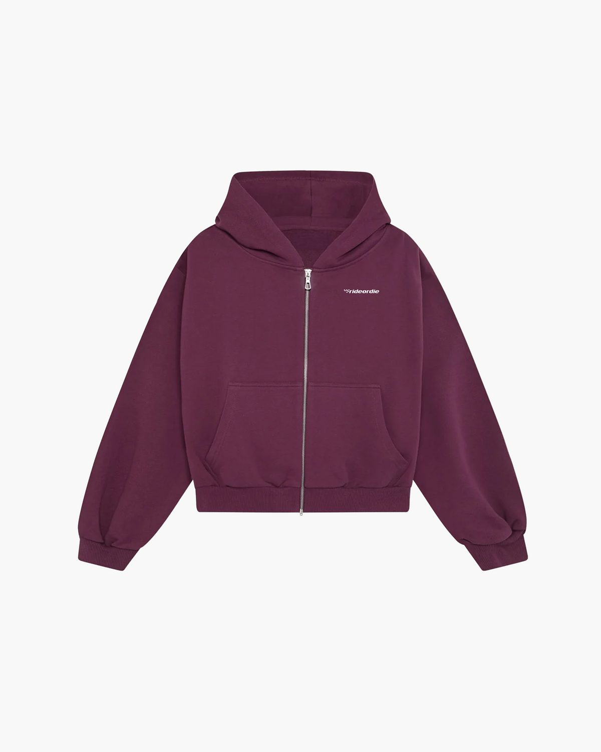 pretty girls enjoy motorsport zip hoodie burgundy