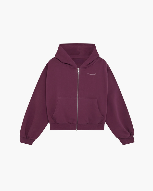 pretty girls enjoy motorsport zip hoodie burgundy