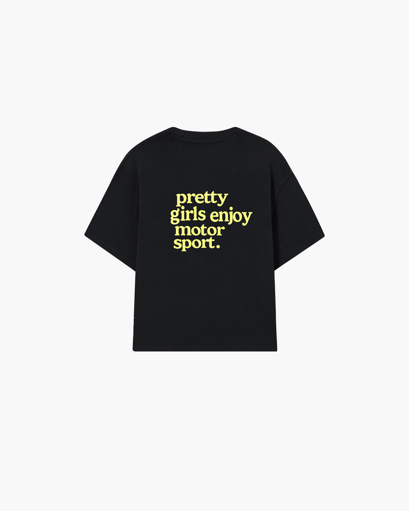 pretty girls enjoy motorsport tee white rosa