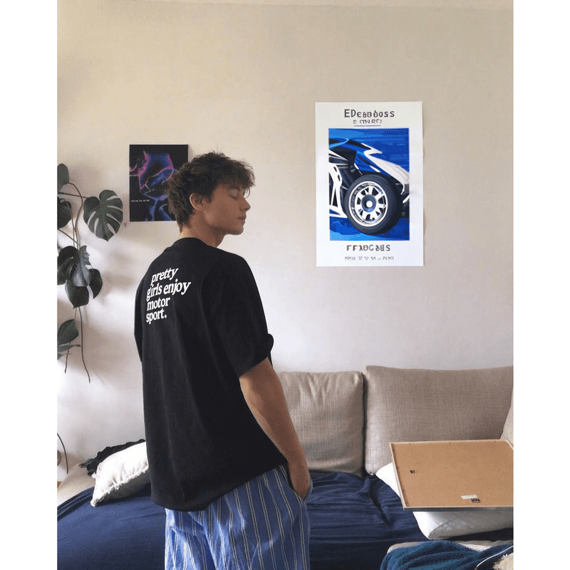 pretty girls enjoy motorsport tee black