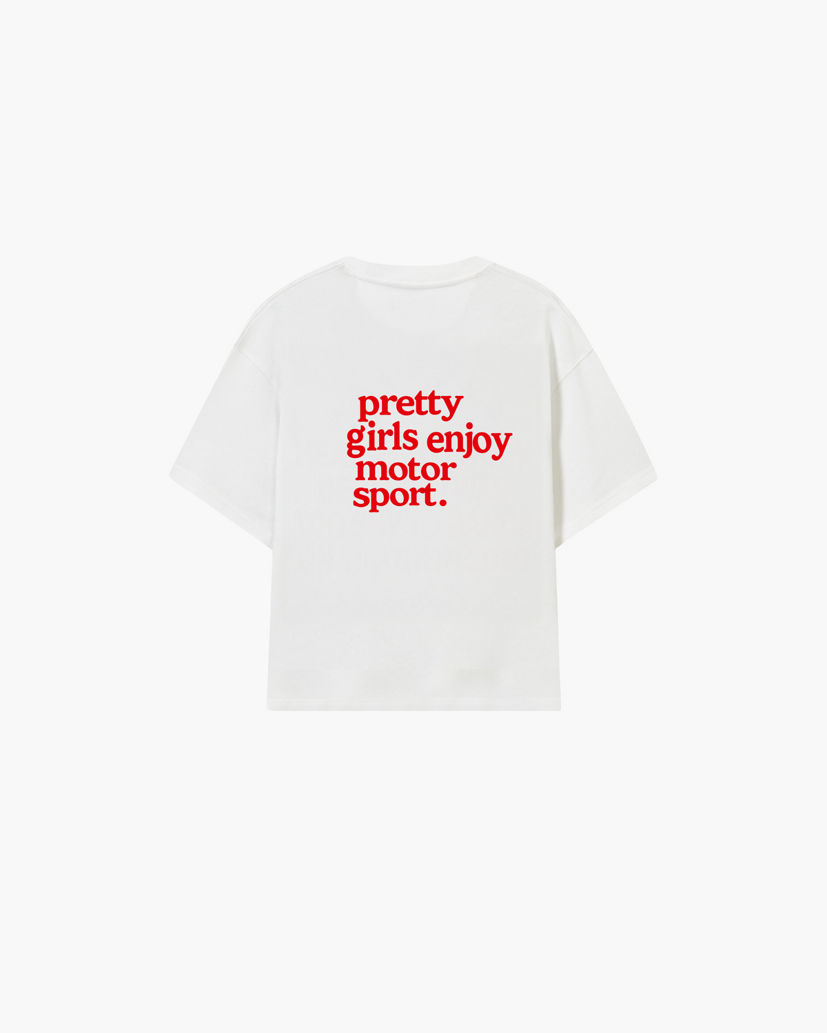 pretty girls enjoy motorsport tee white rosa
