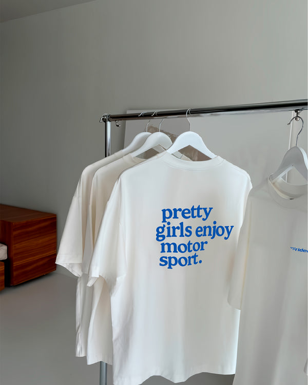 pretty girls enjoy motorsport oversized t-shirt