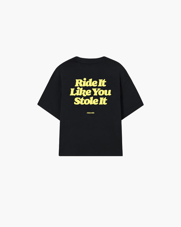 ride it like you stole it tee white black