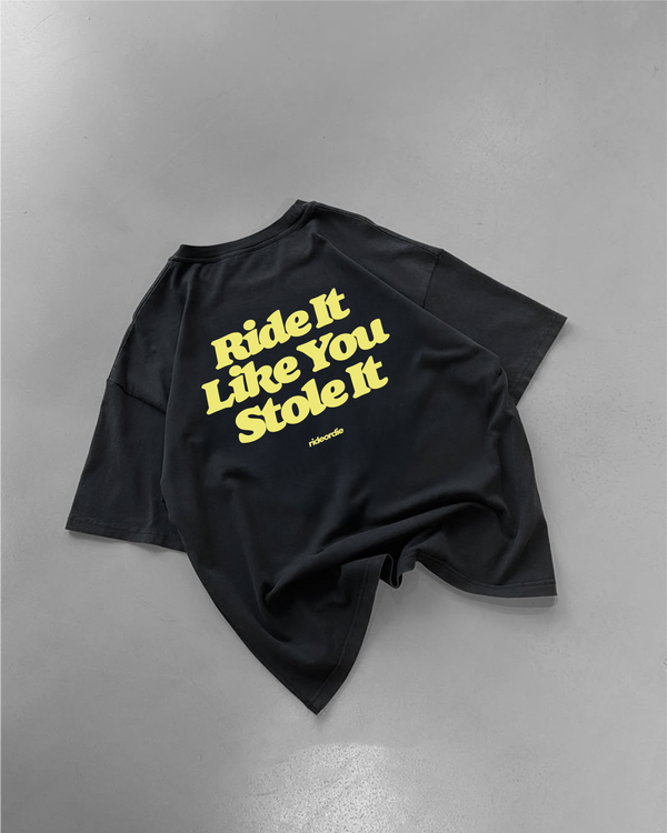 ride it like you stole it tee white black