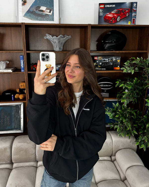 midnight rodeo zip hoodie black