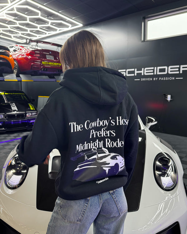 midnight rodeo zip hoodie black