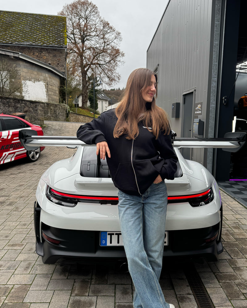 midnight rodeo zip hoodie black