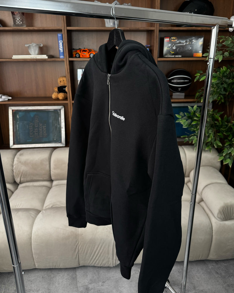 midnight rodeo zip hoodie black