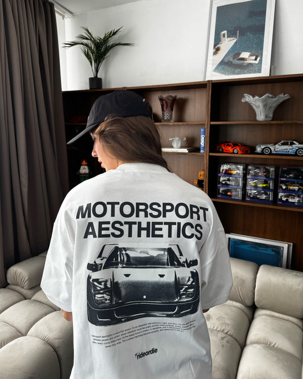 F40 motorsport aesthetics tee white
