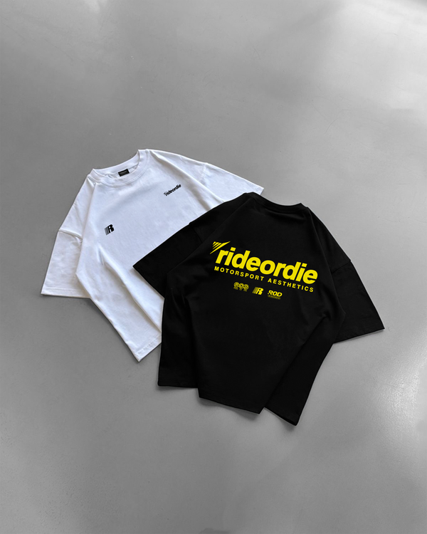 motorsport aesthetics tee black yellow