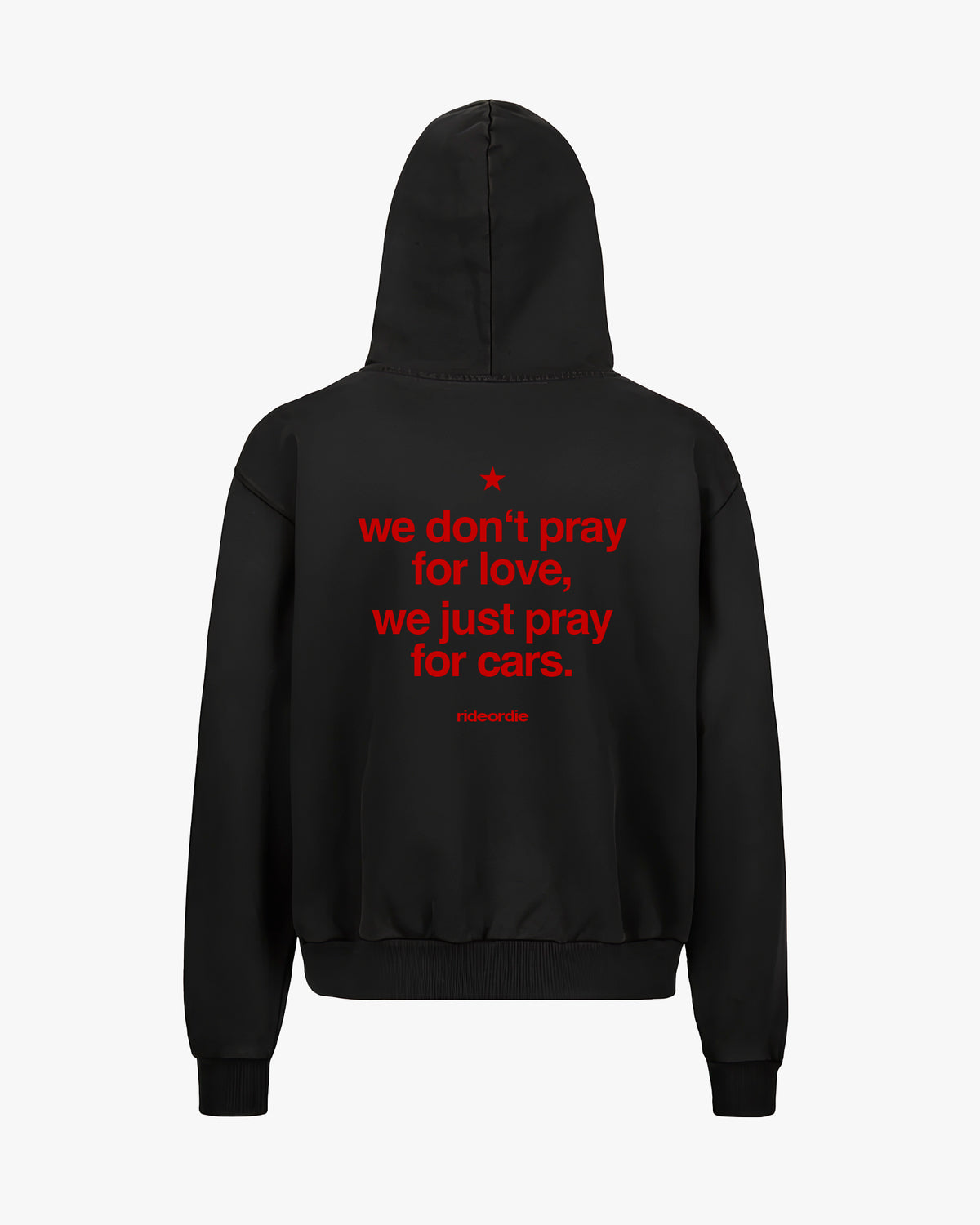 we don't pray for love zip hoodie