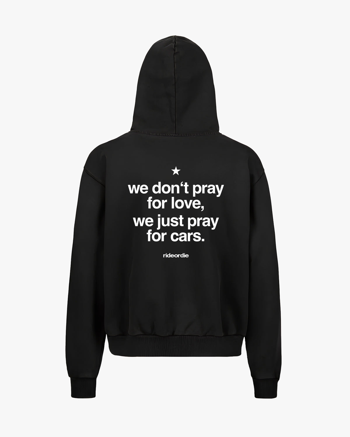 we don't pray for love zip hoodie