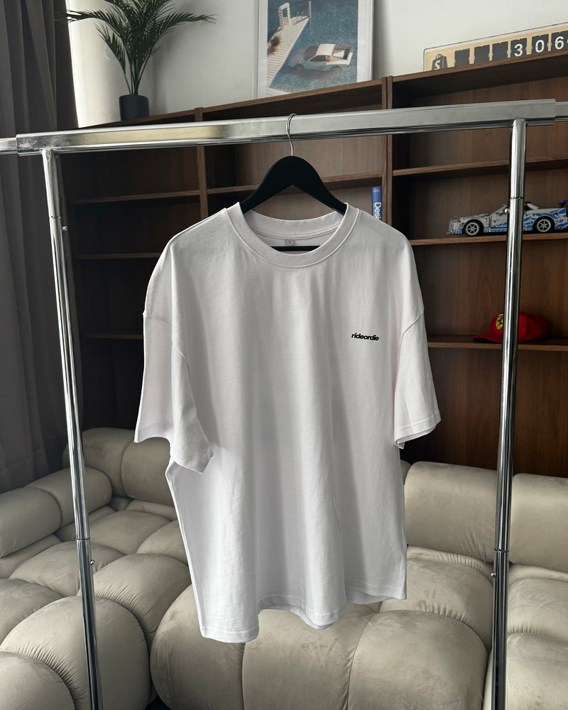 porsche tee white butter yellow