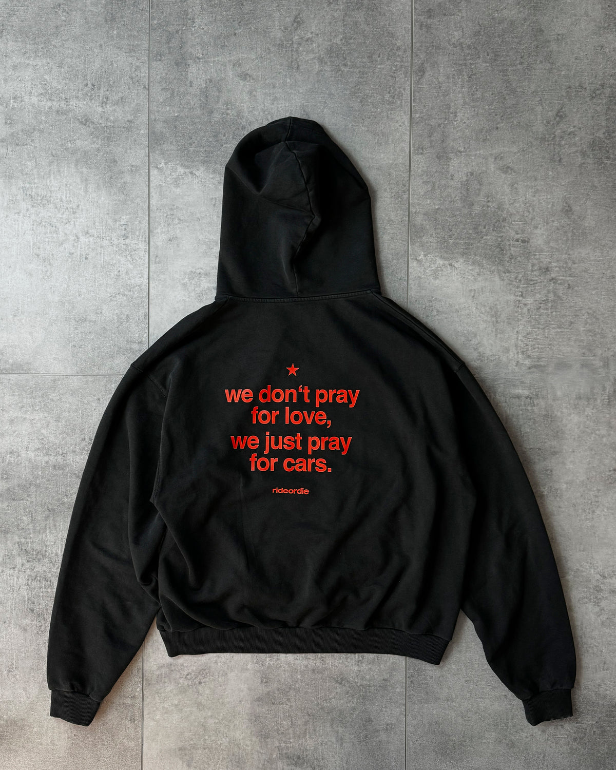 we don't pray for love zip hoodie