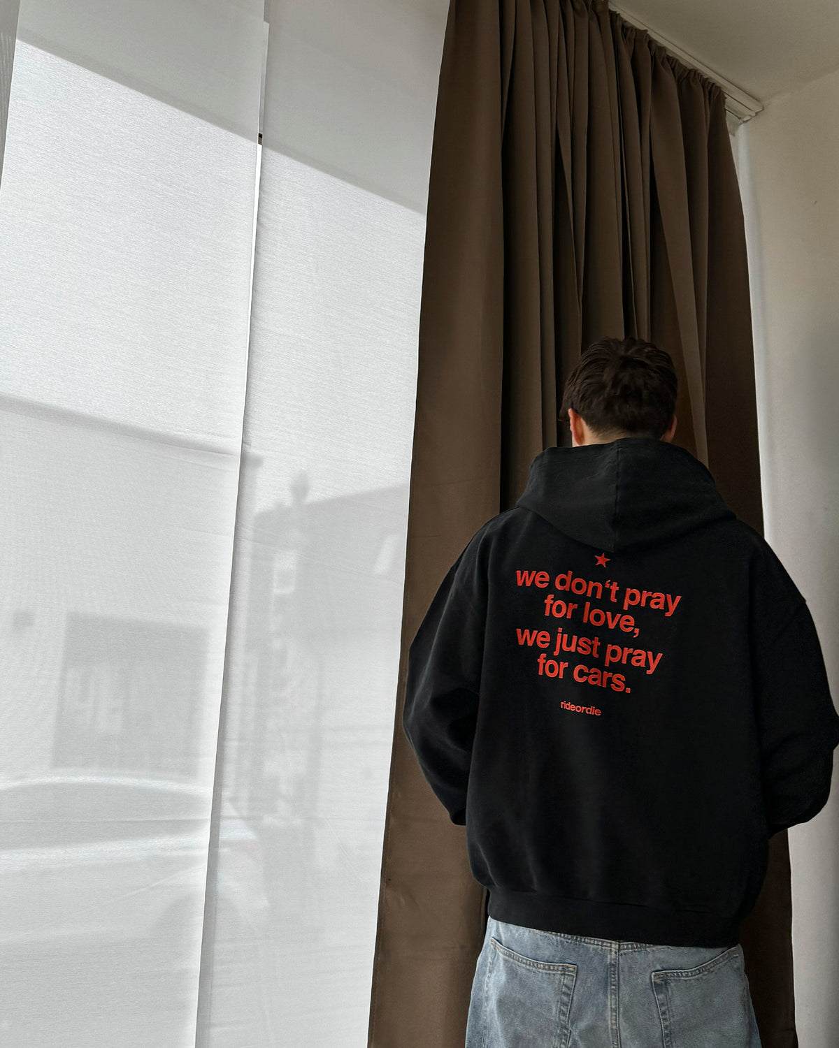 we don't pray for love zip hoodie