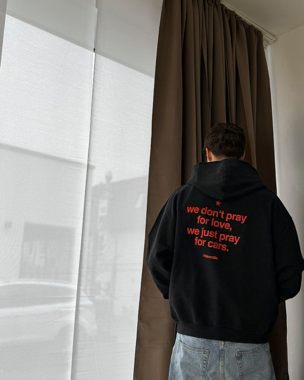 we don't pray for love zip hoodie
